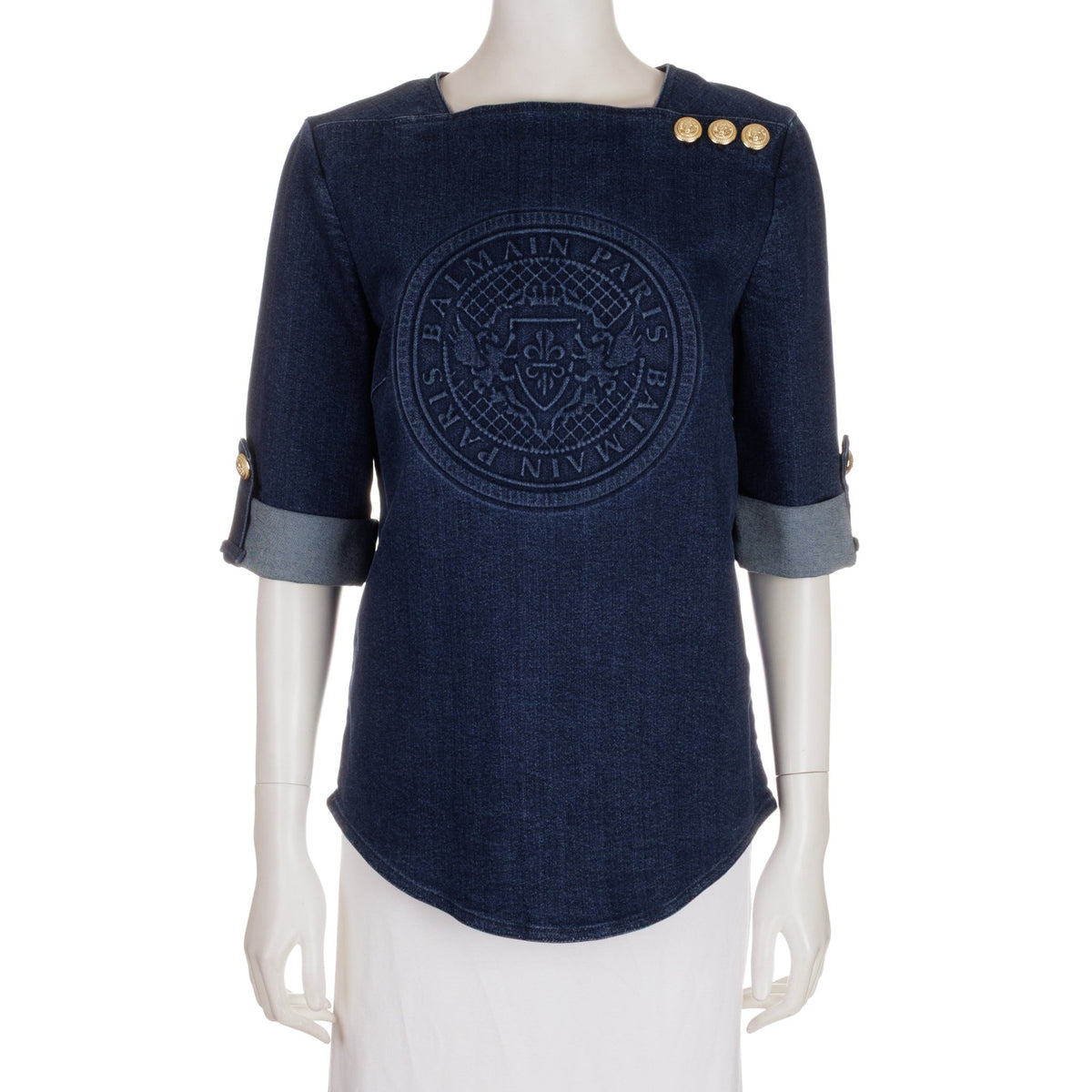 Balmain 3/4 Sleeve Top - BALMAIN - MISHMASH