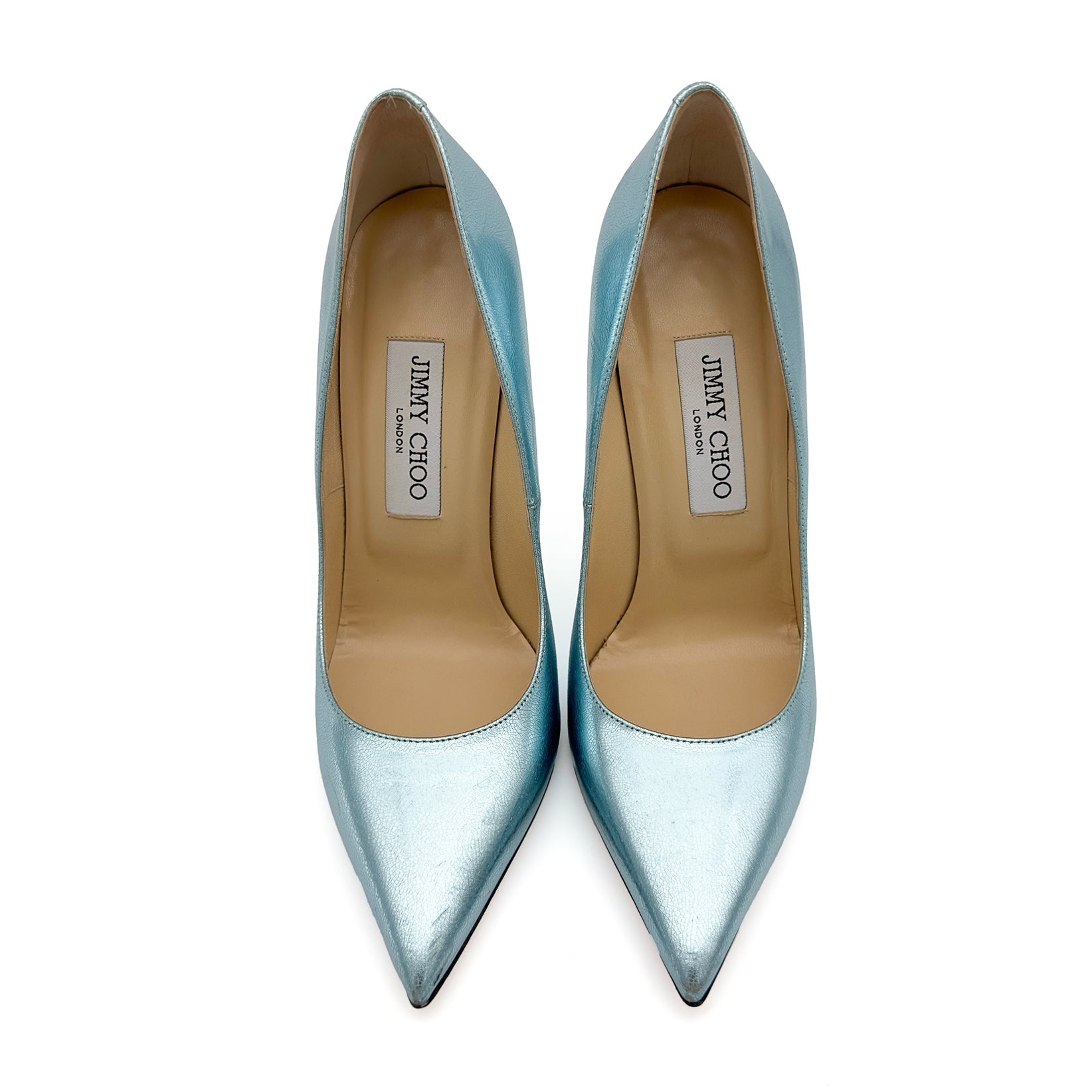 Foil Leather Pointed Toe Pumps - JIMMY CHOO - MISHMASH