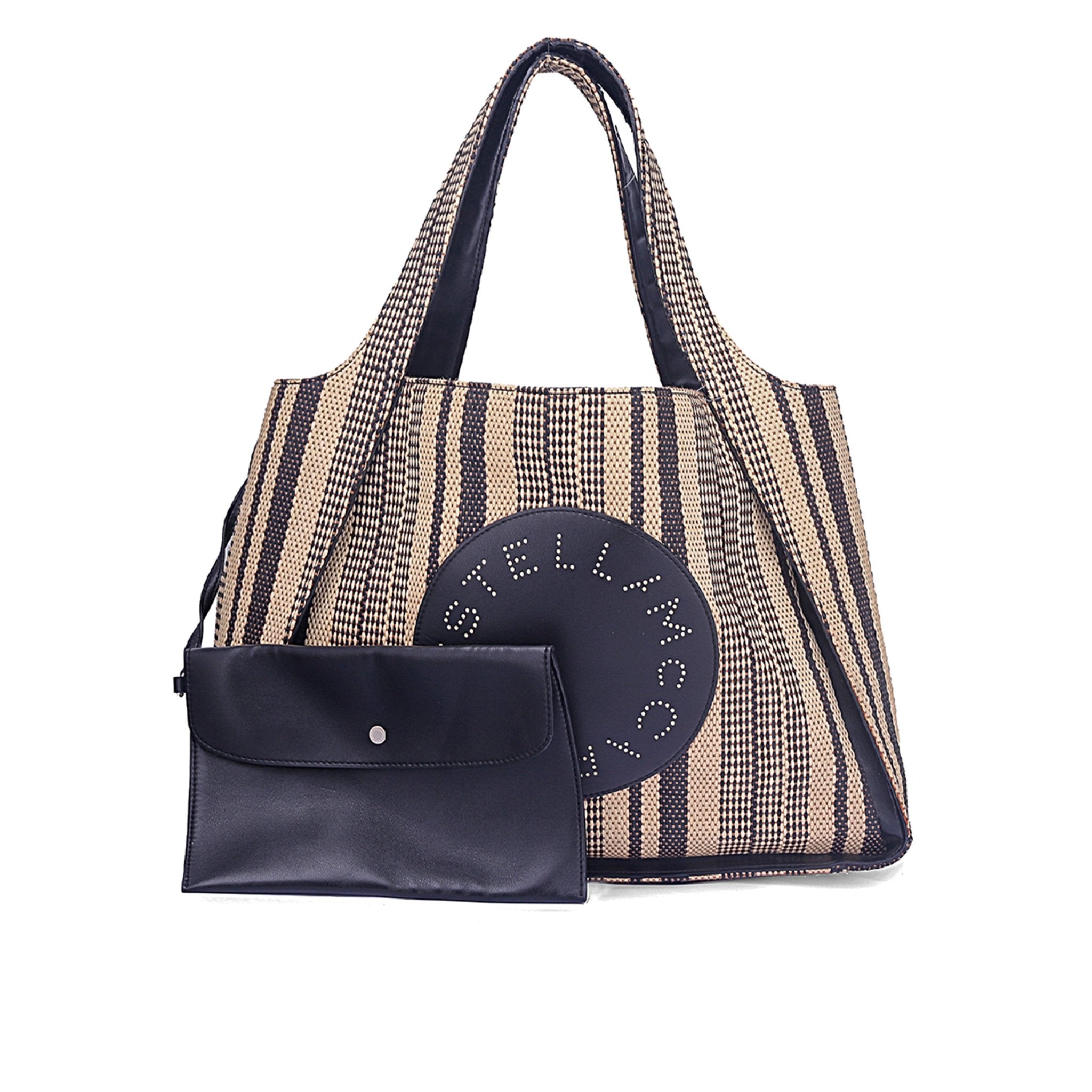 Logo Stripe Tote Bag - STELLA MCCARTNEY - MISHMASH