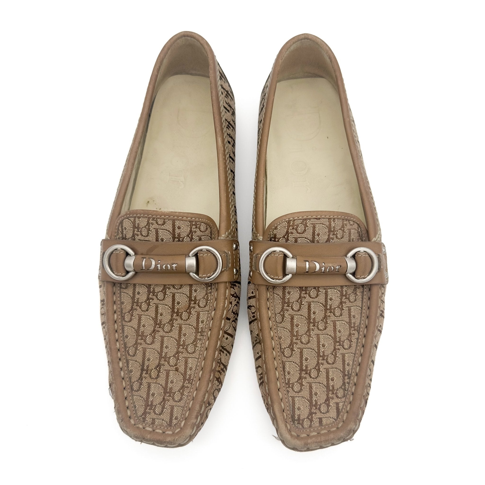 Monogram Flat Loafers - Christian Dior - MISHMASH