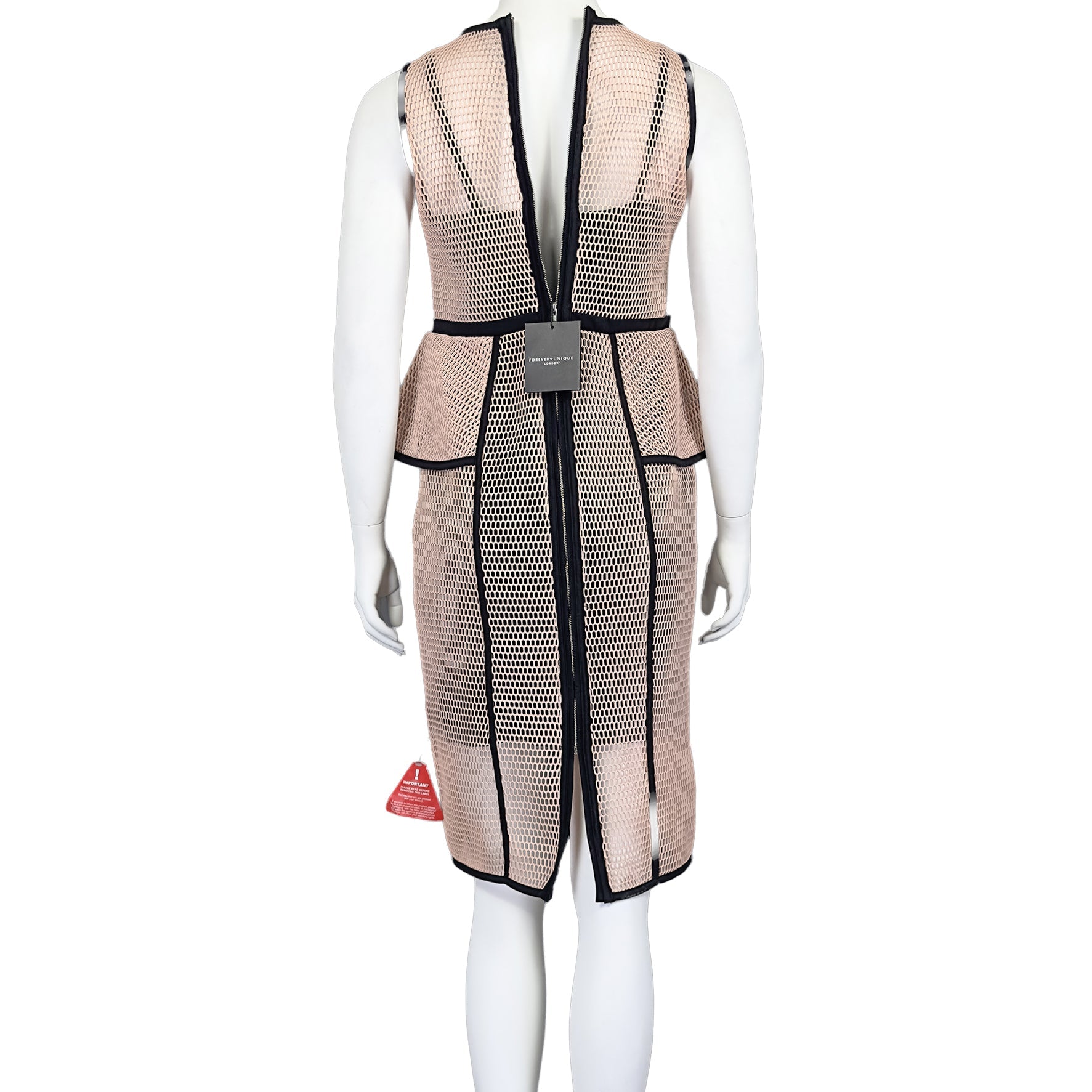 Peach Grid - FOREVER UNIQUE Dress - MISHMASH