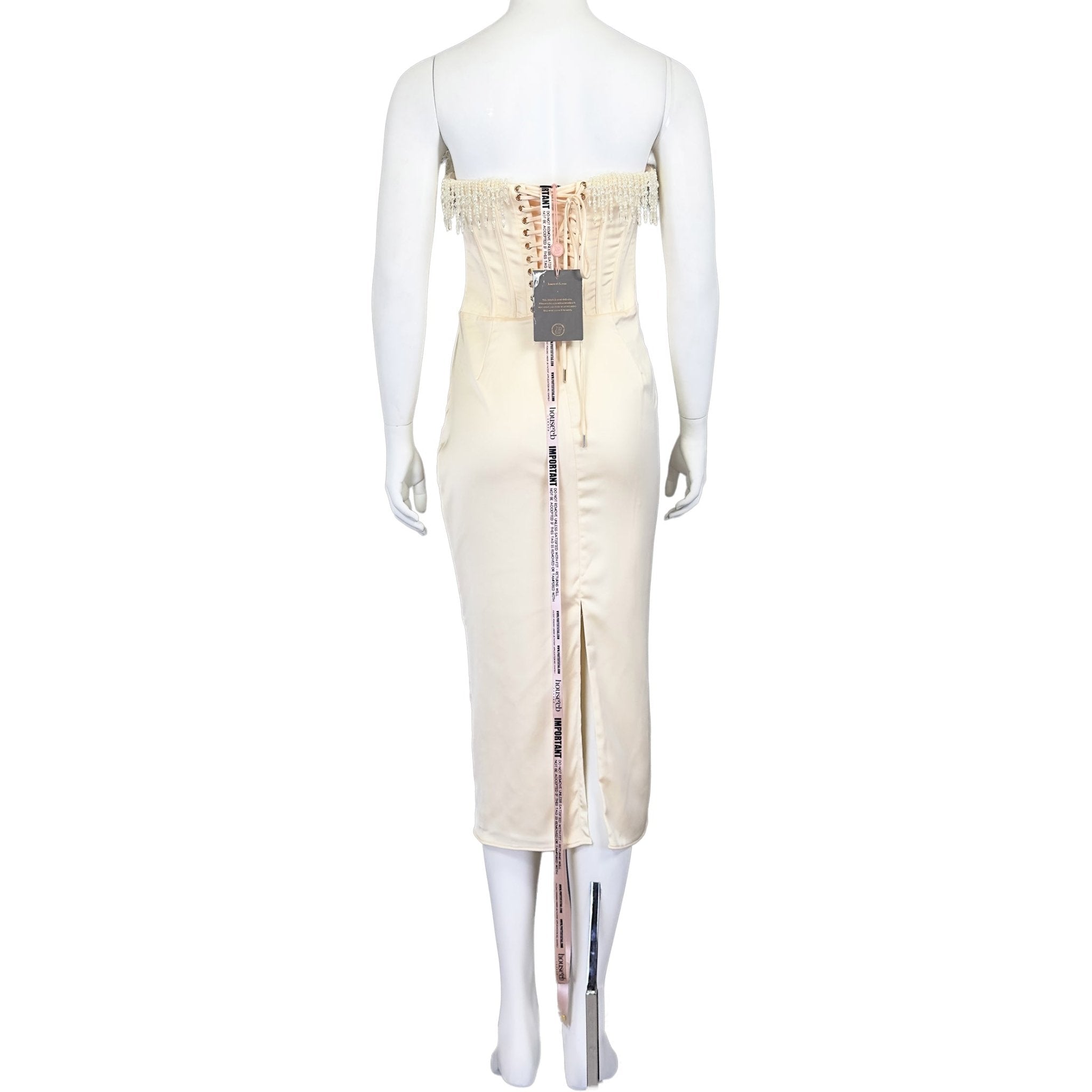 Bisque Pearl Lattice - House of CB Dress - MISHMASH