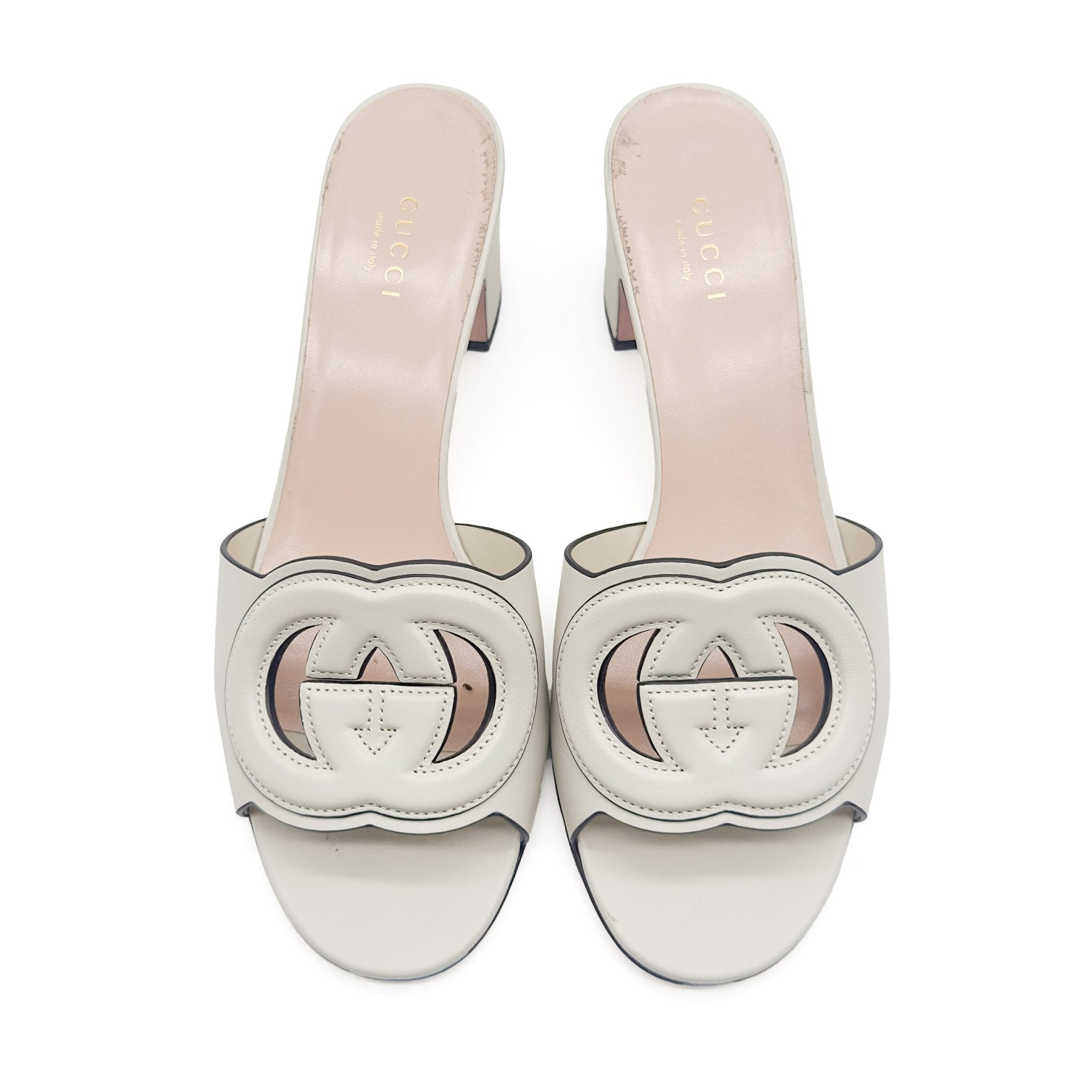 Slide Sandals With Interlocking G - Gucci - MISHMASH