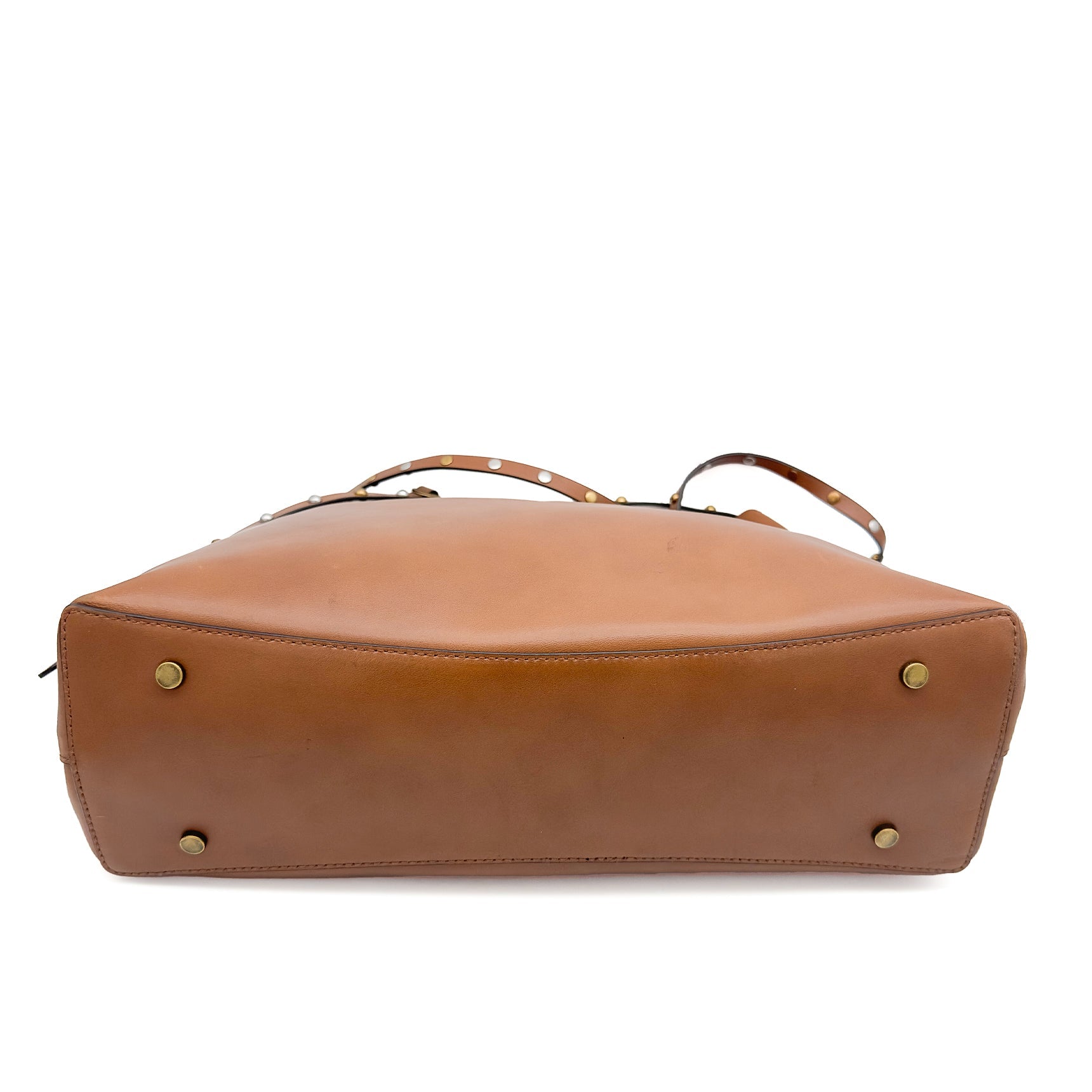 Studded Leather Lennox Tote - Polo Ralph Lauren - MISHMASH