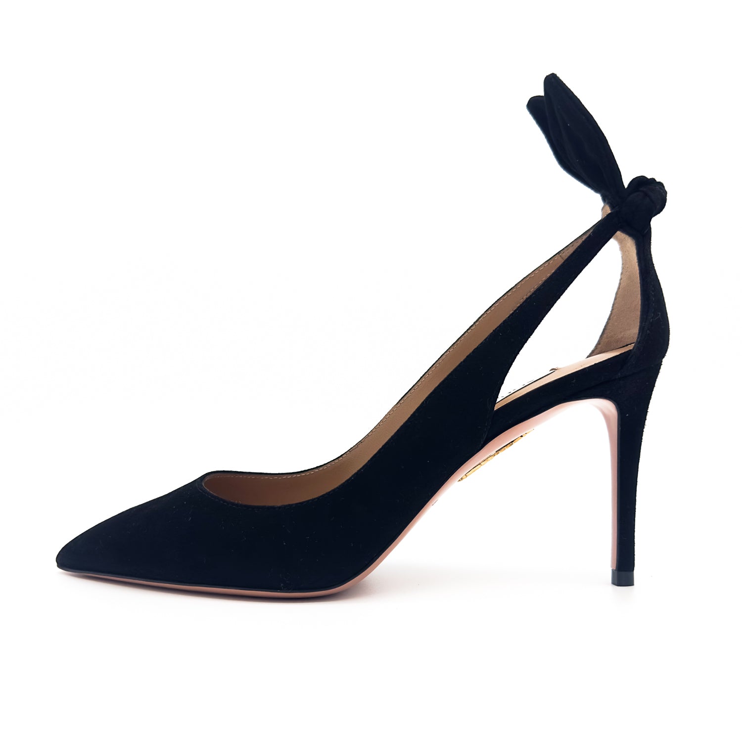 Suede Bow Accents Slingback Pumps - Aquazzura Dress - MISHMASH