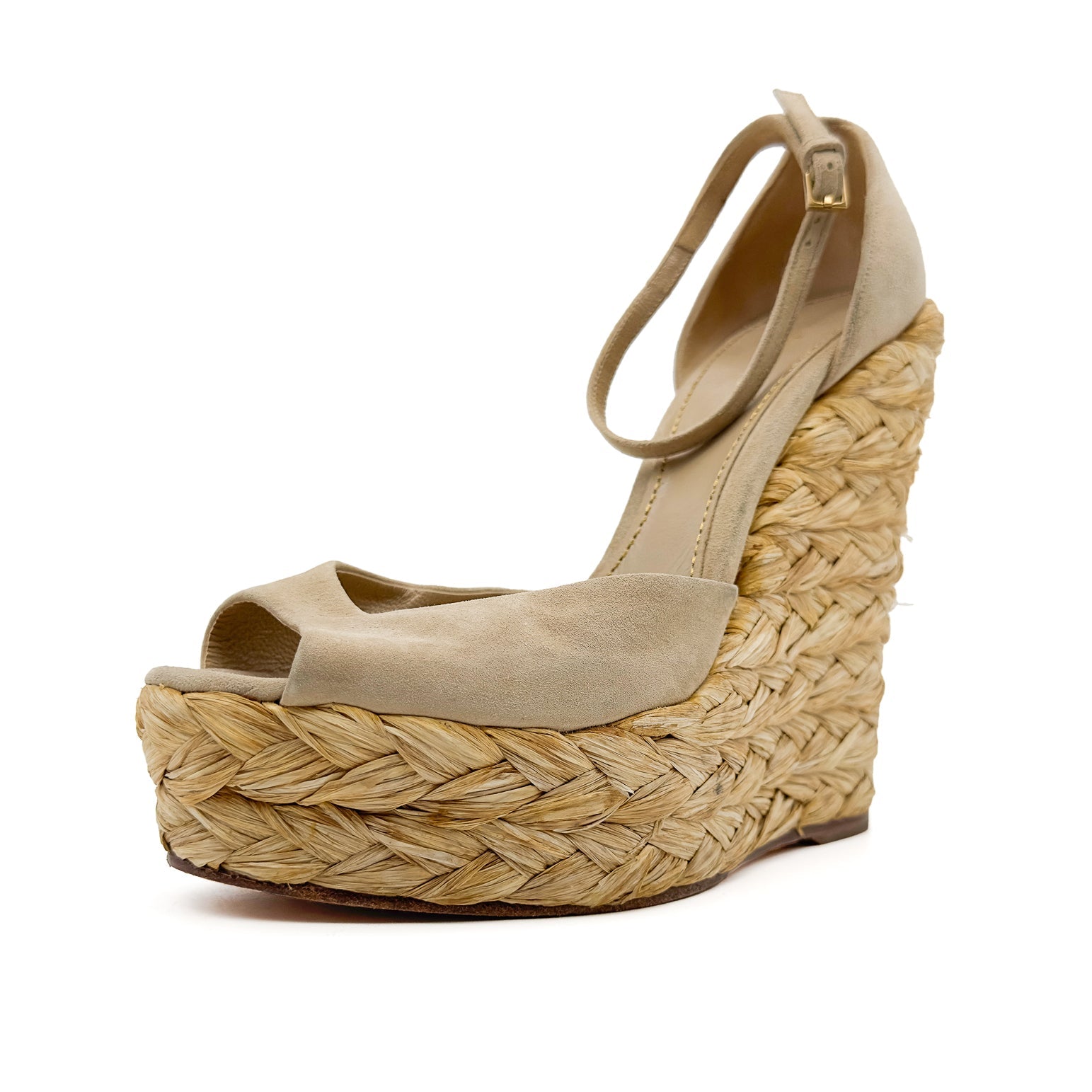 Suede Wedge Sandals - Gucci - MISHMASH