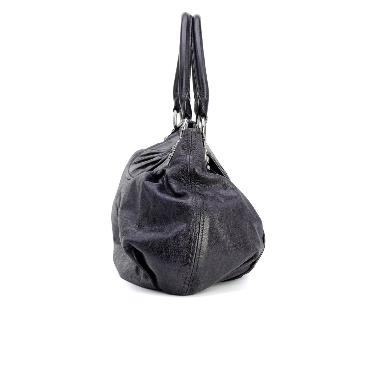 Vitello Lux Gathered Hobo - MIU MIU - MISHMASH