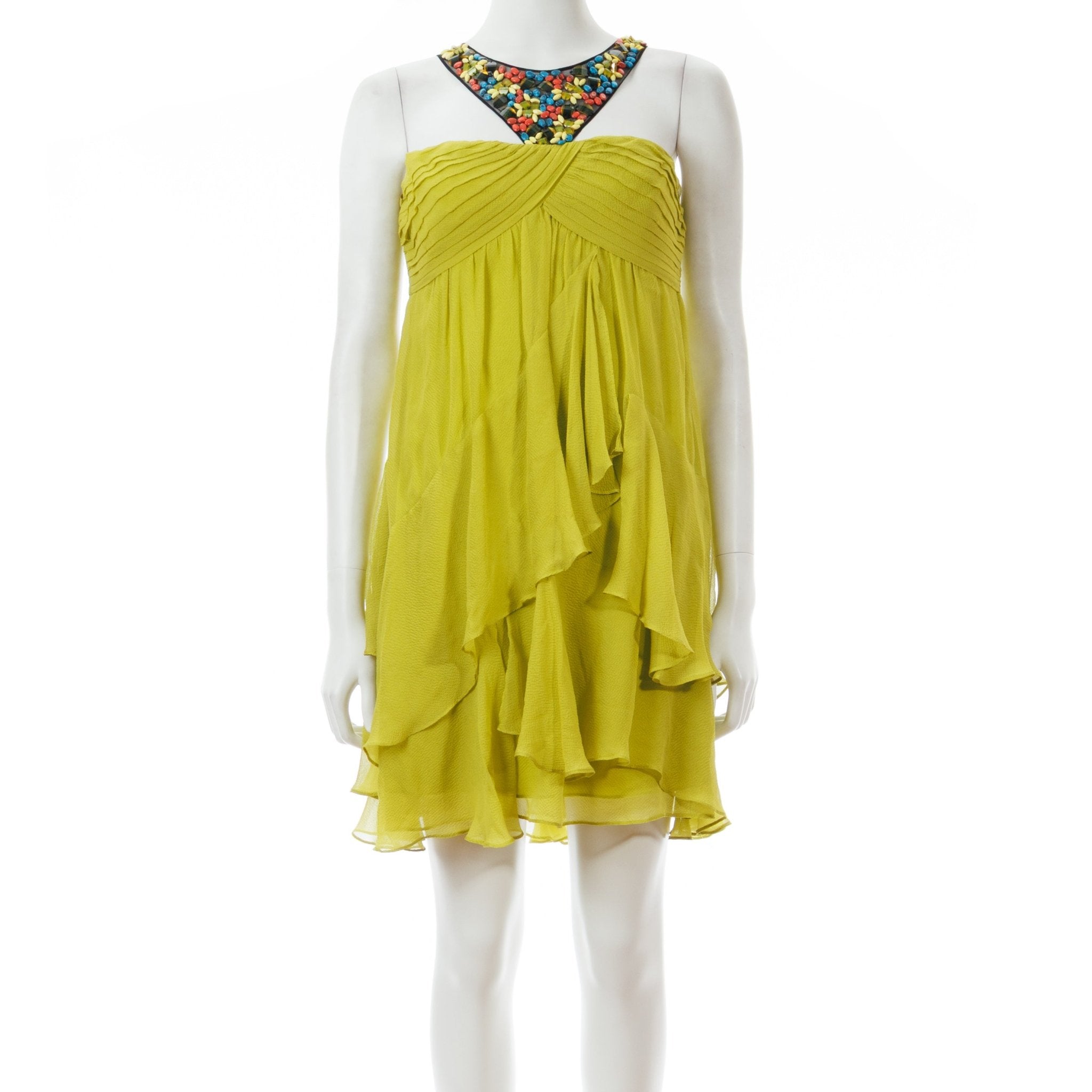 bcbg yellow ruffle dress Kim Strapless Maxi - 4 Its Crafted From Tactile Crepe To V Bcbgmaxazria Women's Embroidered Tulle Ruffle