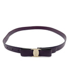 Bordeaux Leather Belt - SALVATORE FERRAGAMO - MISHMASH