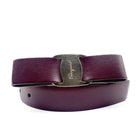 Bordeaux Leather Belt - SALVATORE FERRAGAMO - MISHMASH