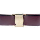 Bordeaux Leather Belt - SALVATORE FERRAGAMO - MISHMASH