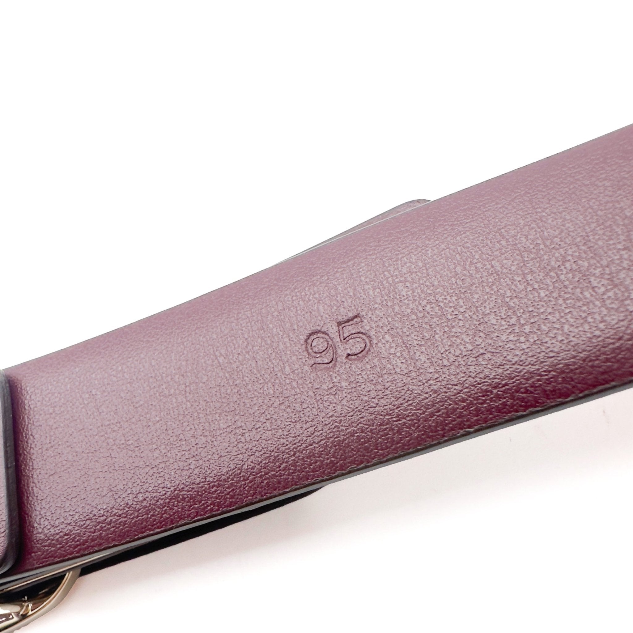 Bordeaux Leather Belt - SALVATORE FERRAGAMO - MISHMASH