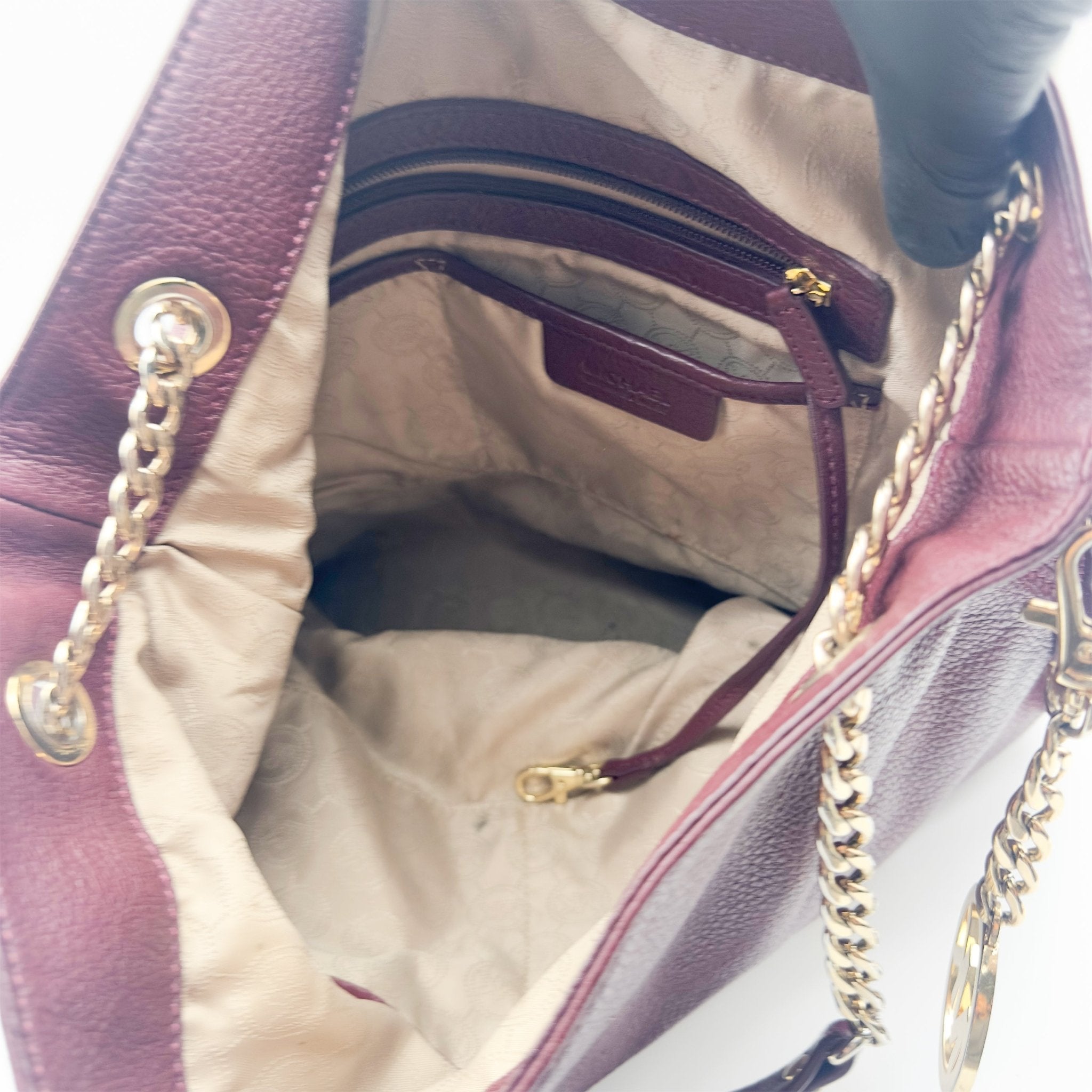 Burgundy Pebbled Leather - MICHAEL KORS - MISHMASH