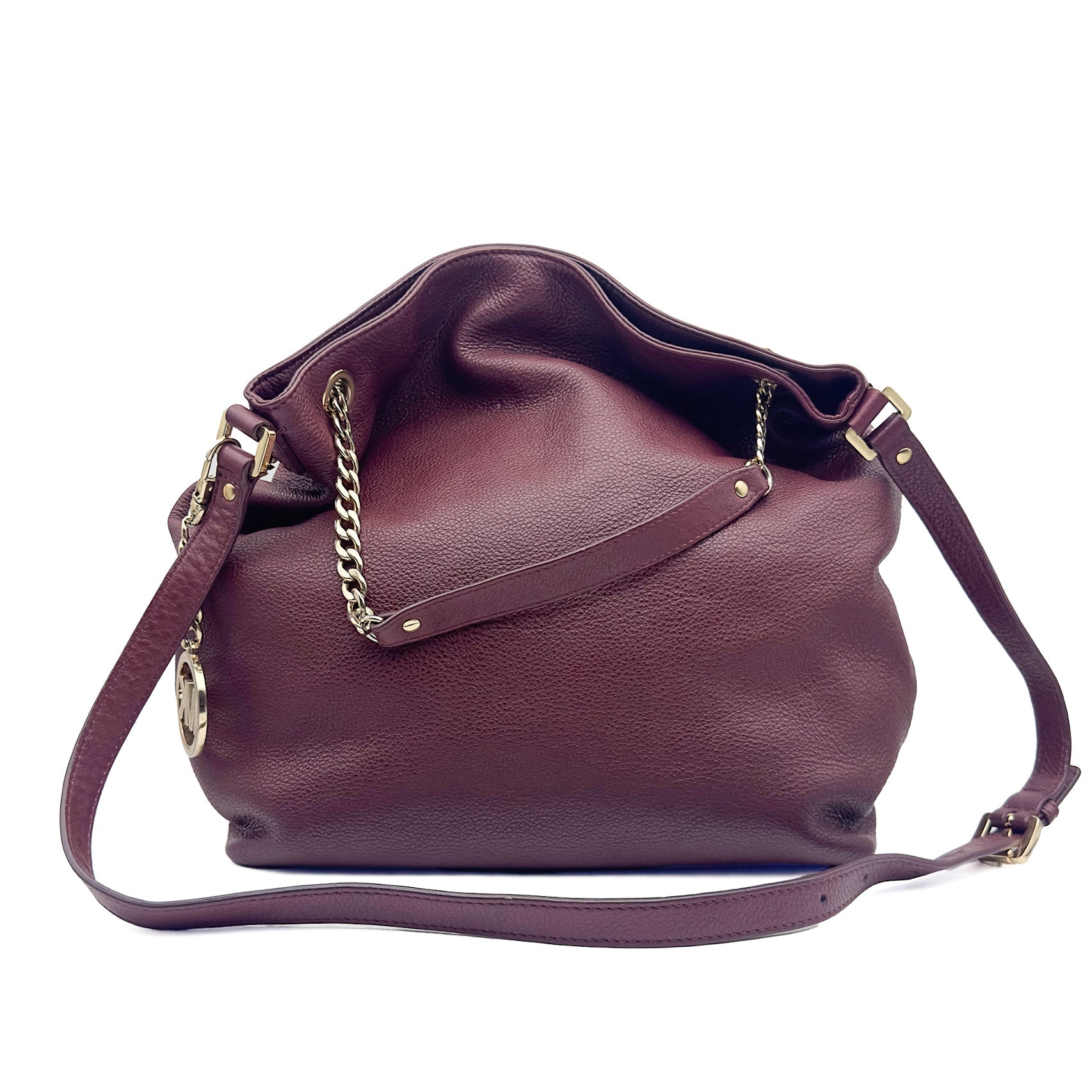 Burgundy Pebbled Leather - MICHAEL KORS - MISHMASH