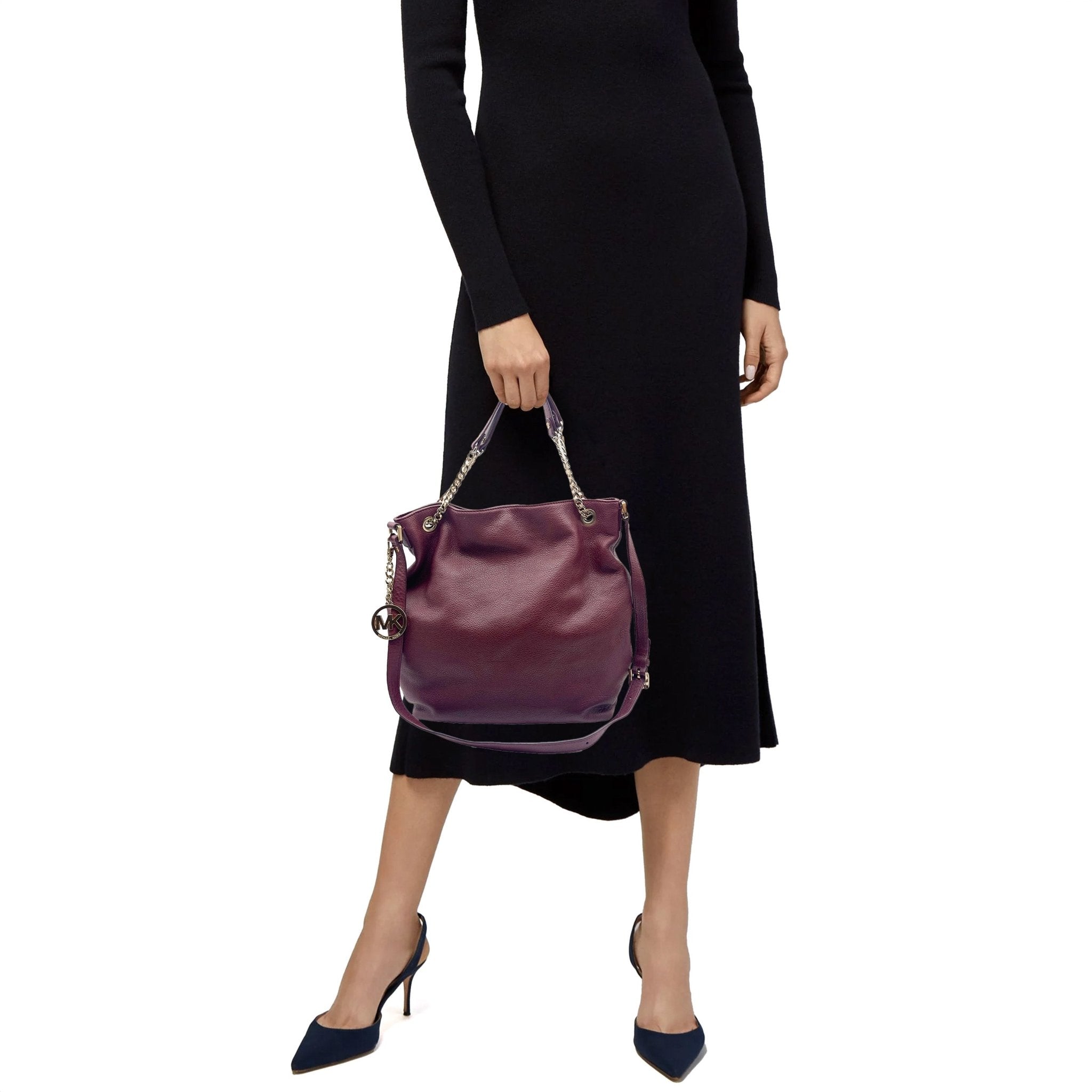 Burgundy Pebbled Leather - MICHAEL KORS - MISHMASH