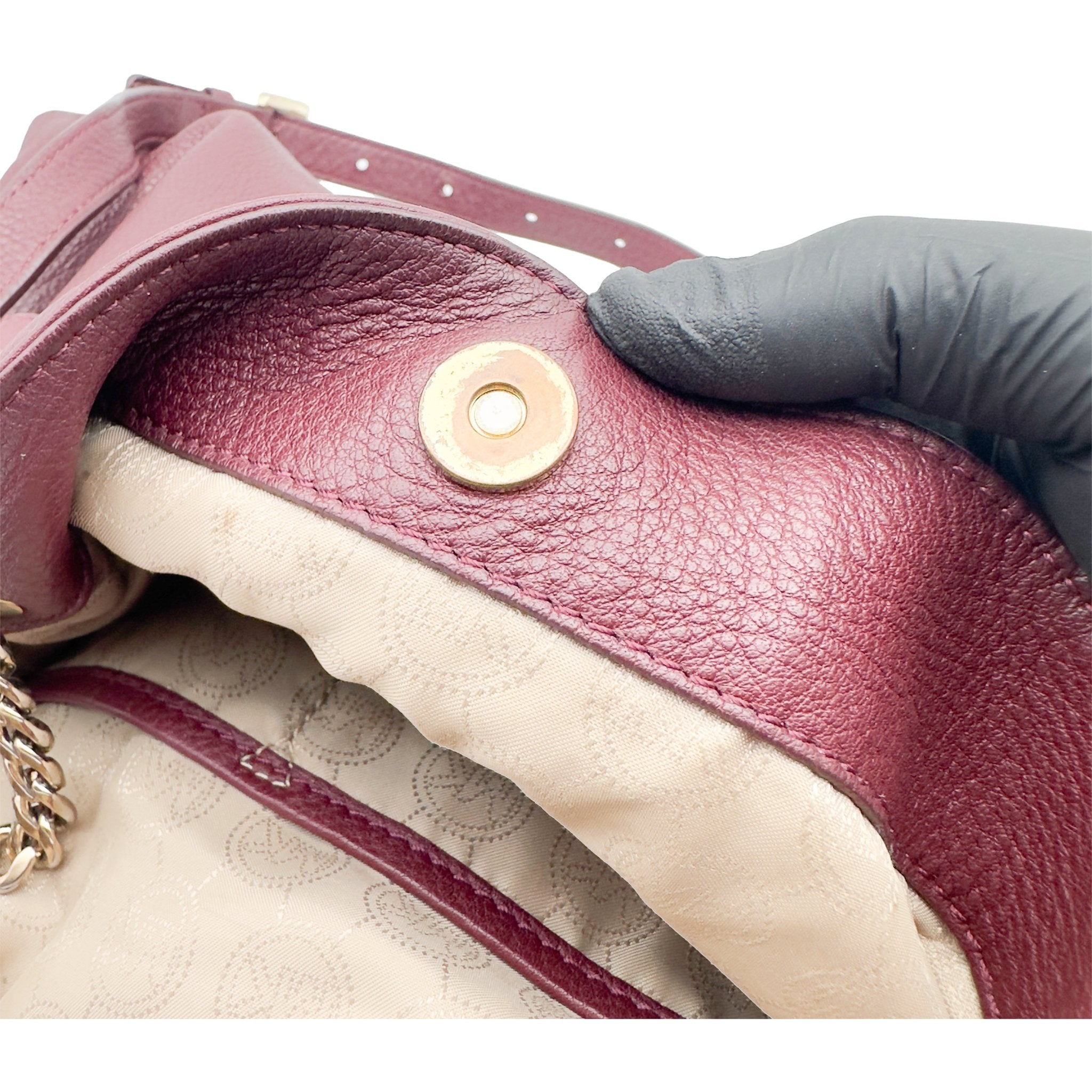Burgundy Pebbled Leather - MICHAEL KORS - MISHMASH