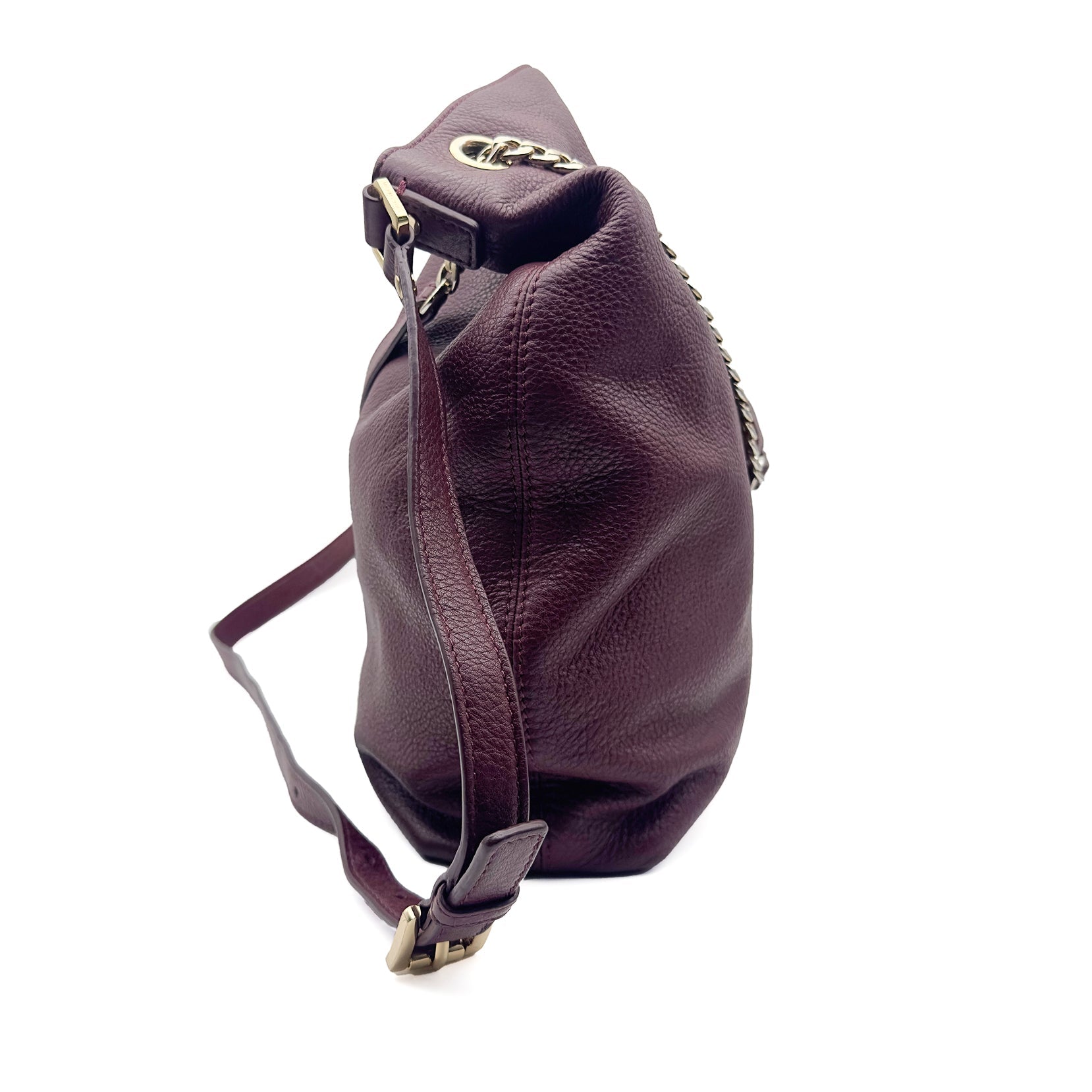Burgundy Pebbled Leather - MICHAEL KORS - MISHMASH