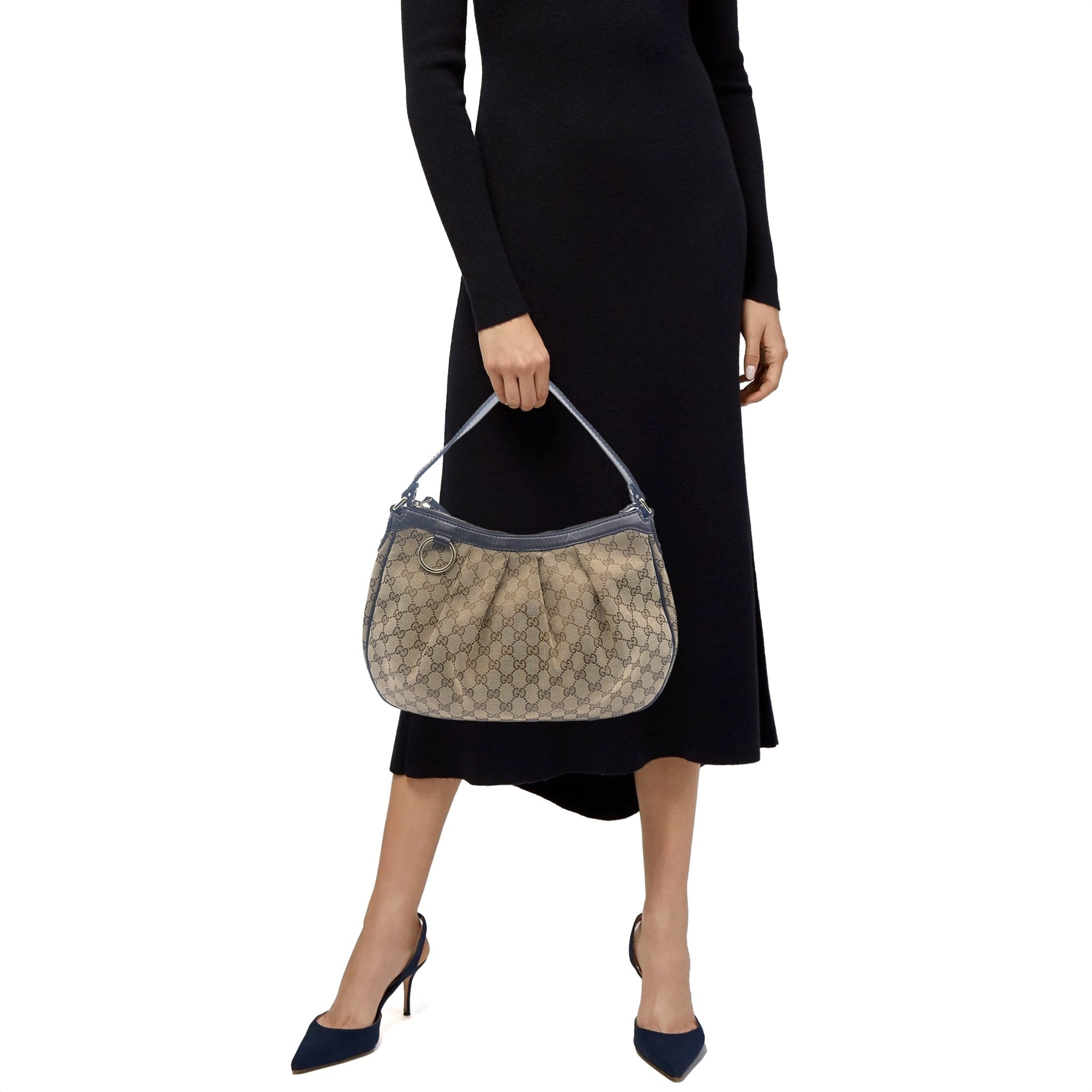 Canvas Sukey Shoulder Bag - Gucci - MISHMASH