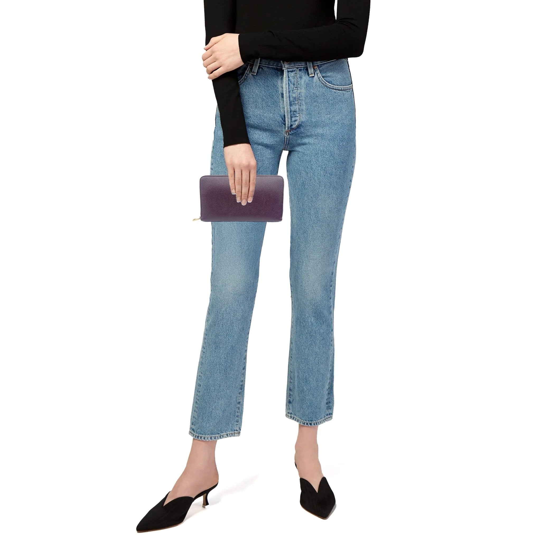 Dauphine Leather Zip - Around - DOLCE & GABBANA - MISHMASH