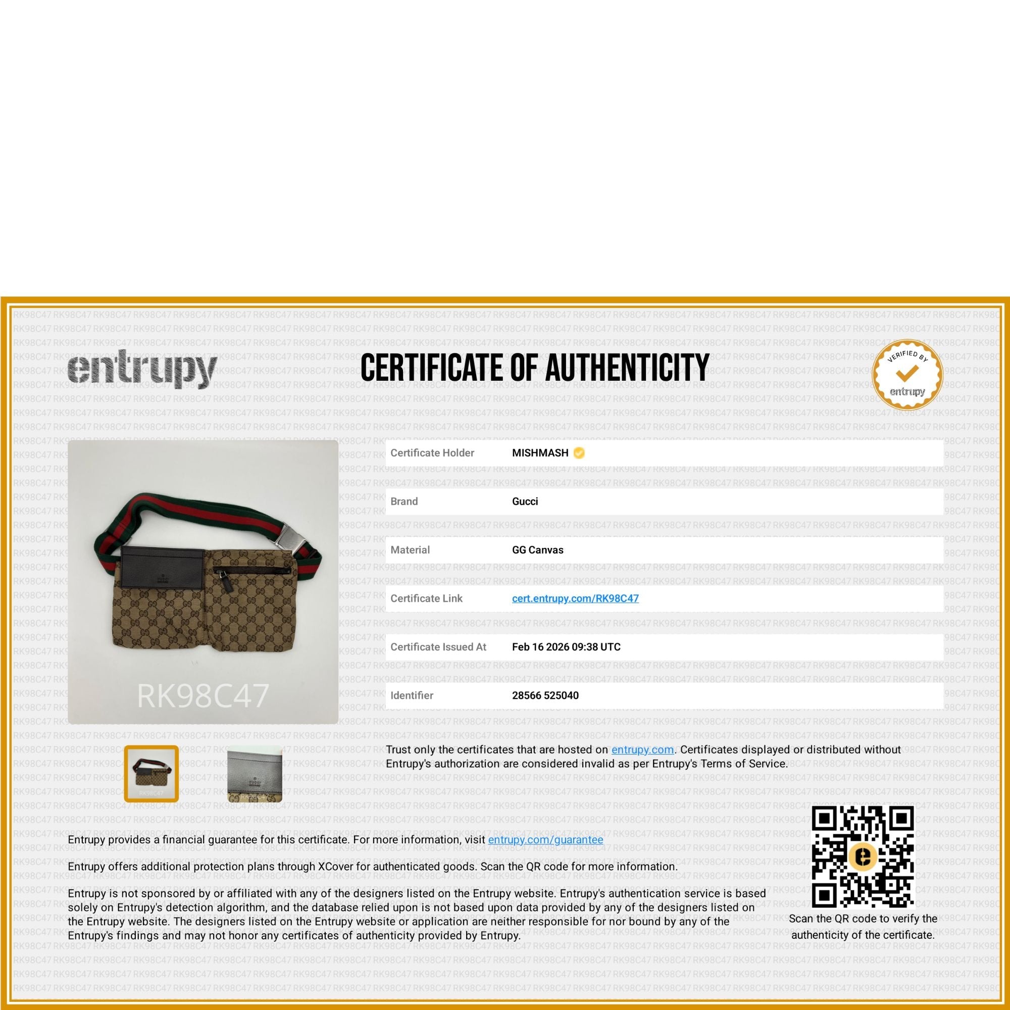 GG Canvas Belt Bag - Gucci - MISHMASH