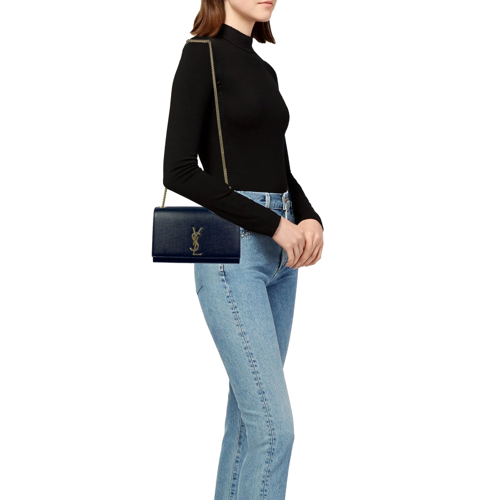 Kate Small In Grain De Poudre Embossed Leather - Saint Laurent - MISHMASH