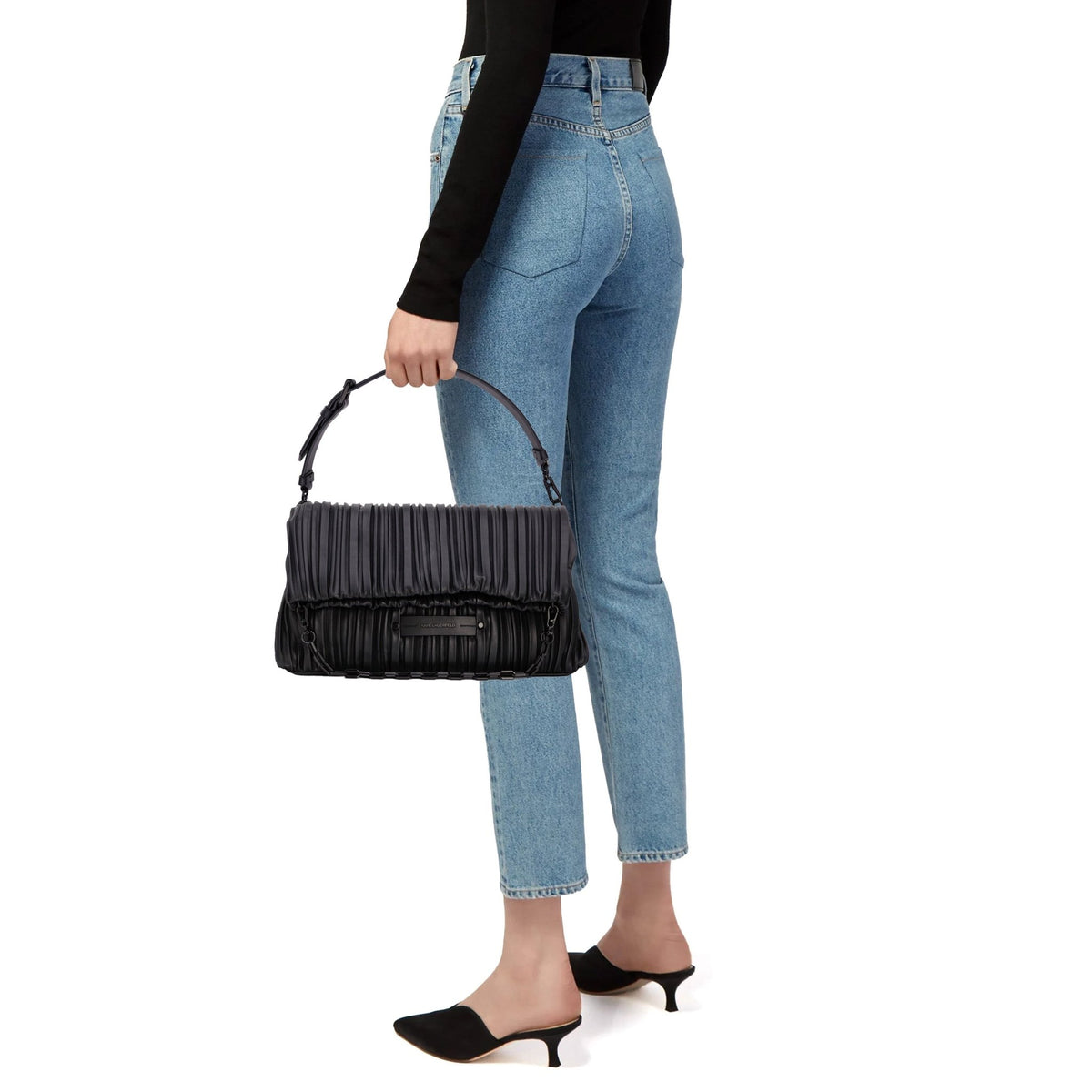 K/Kushion Pleated Folded Tote - KARL LAGERFELD - MISHMASH