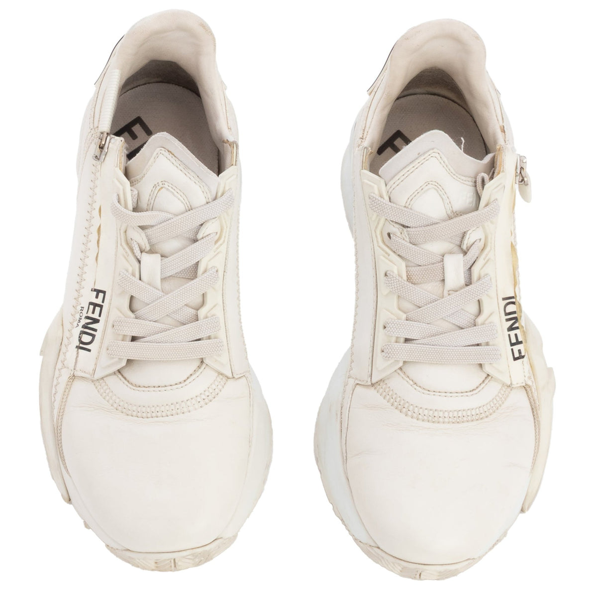 Leather Sneakers - FENDI FLOW - MISHMASH