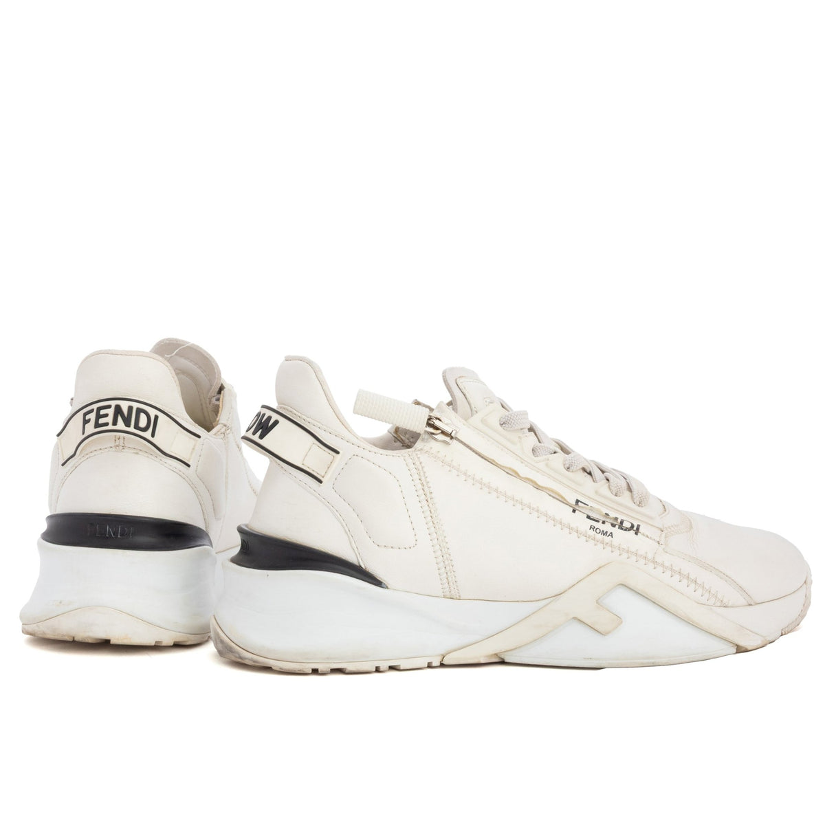 Leather Sneakers - FENDI FLOW - MISHMASH