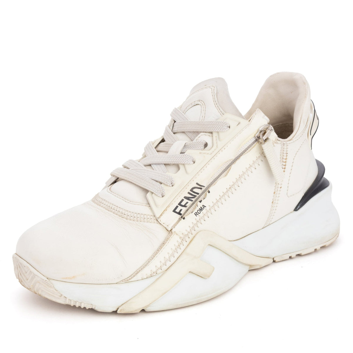 Leather Sneakers - FENDI FLOW - MISHMASH