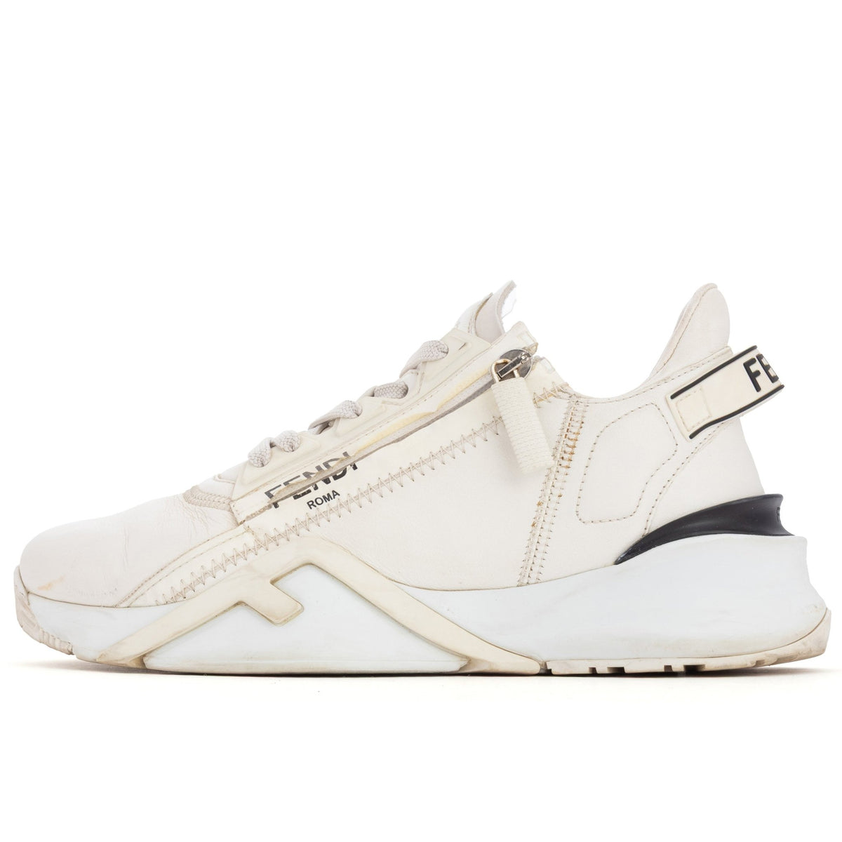Leather Sneakers - FENDI FLOW - MISHMASH