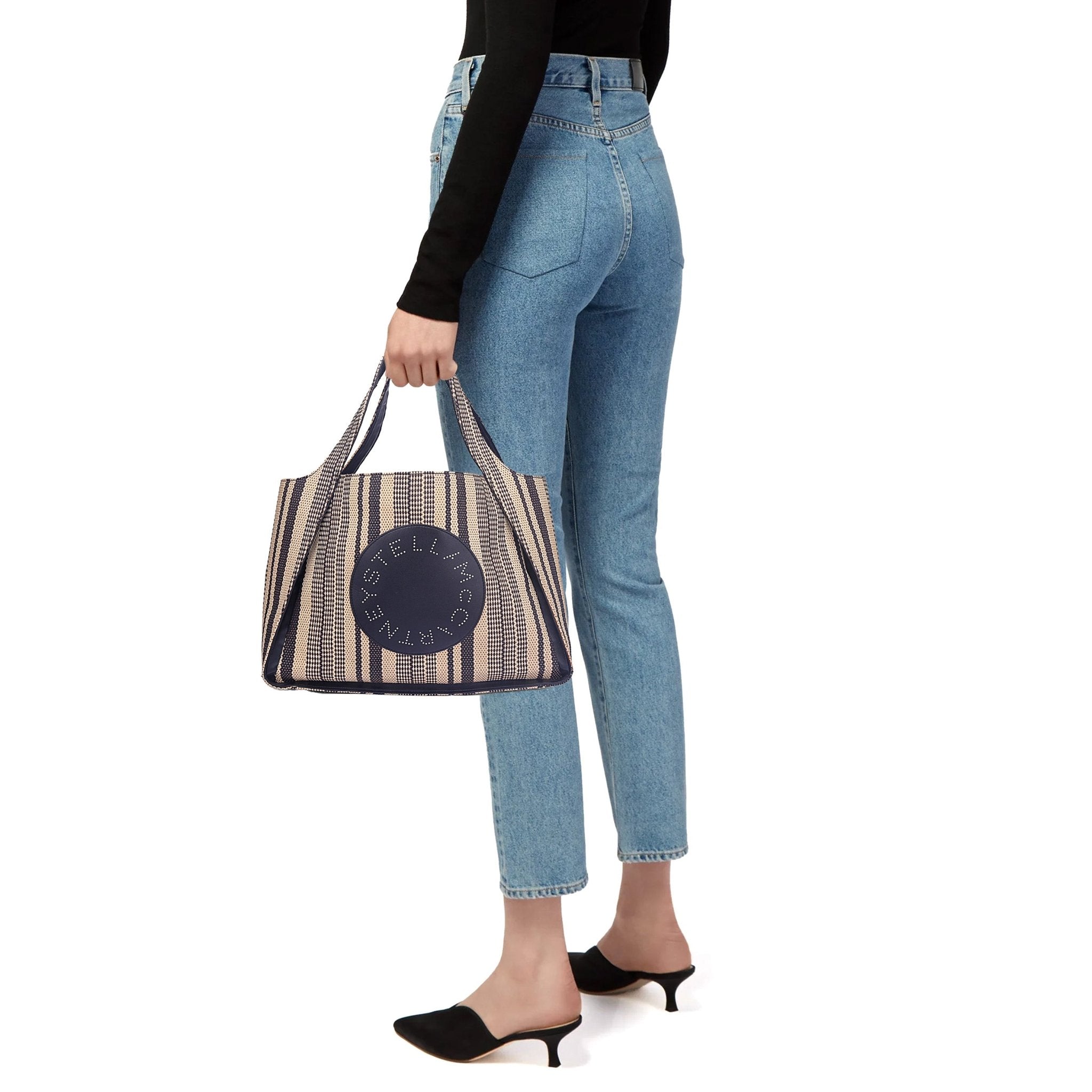 Logo Stripe Tote Bag - STELLA MCCARTNEY - MISHMASH