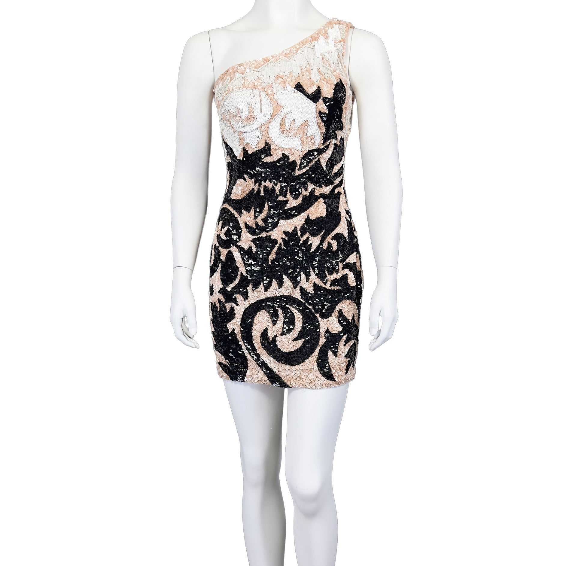 preloved cocktail dresses AQUA Preloved One Shoulder Cutout Black Mini Dress