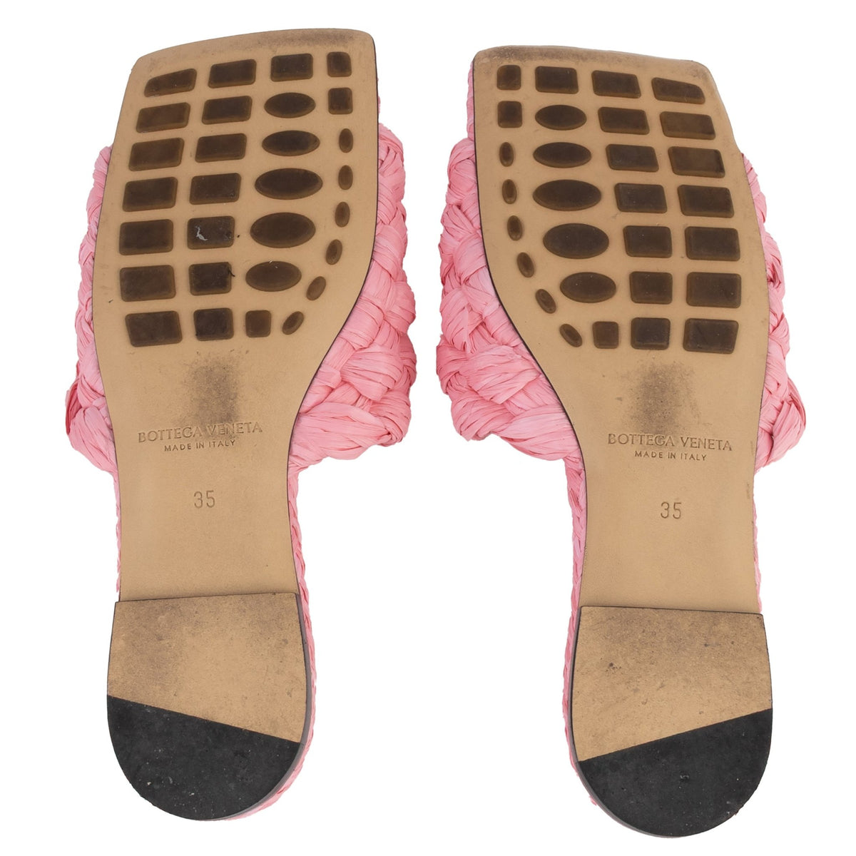 Stretch Raffia Flat Mules - BOTTEGA VENETA - MISHMASH