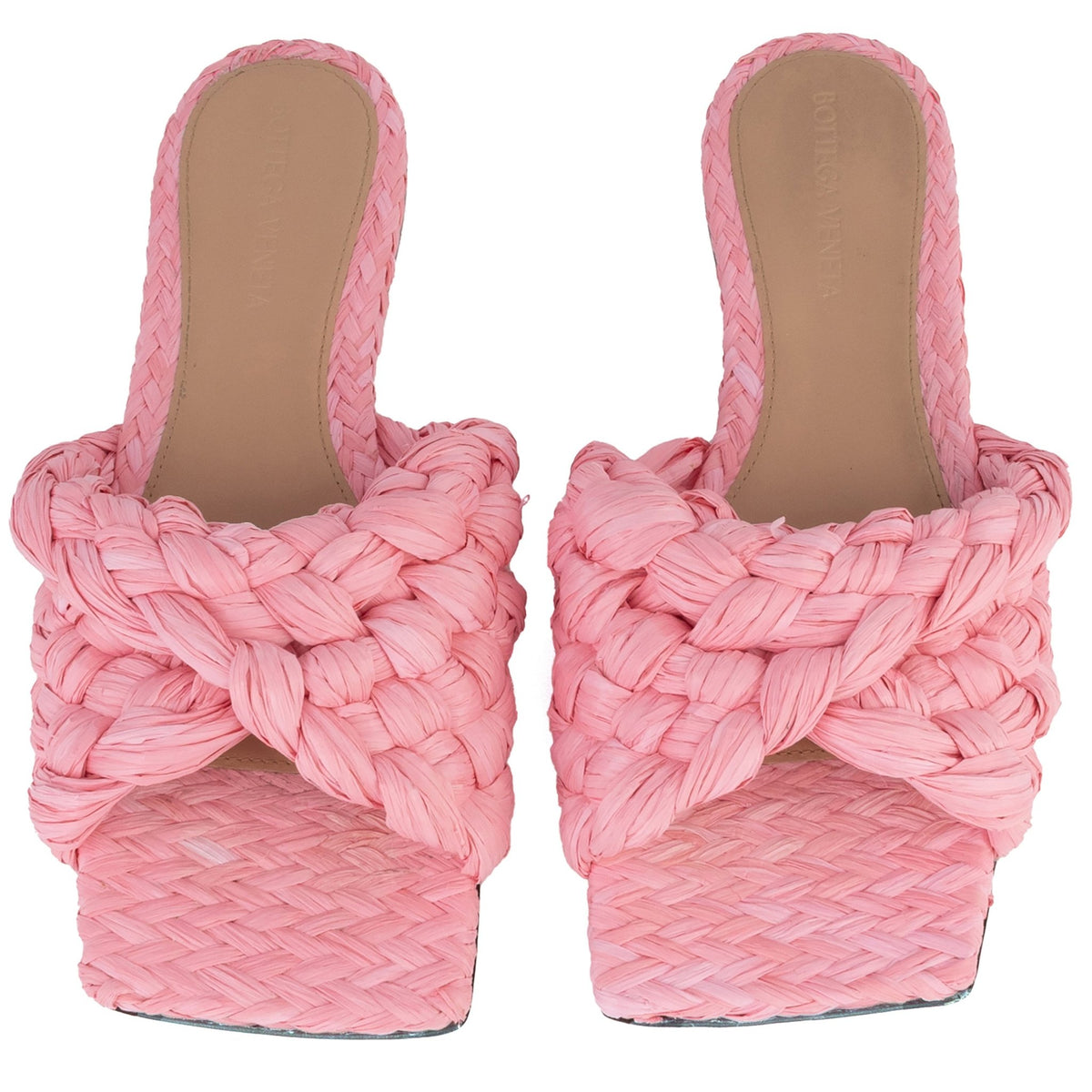 Stretch Raffia Flat Mules - BOTTEGA VENETA - MISHMASH