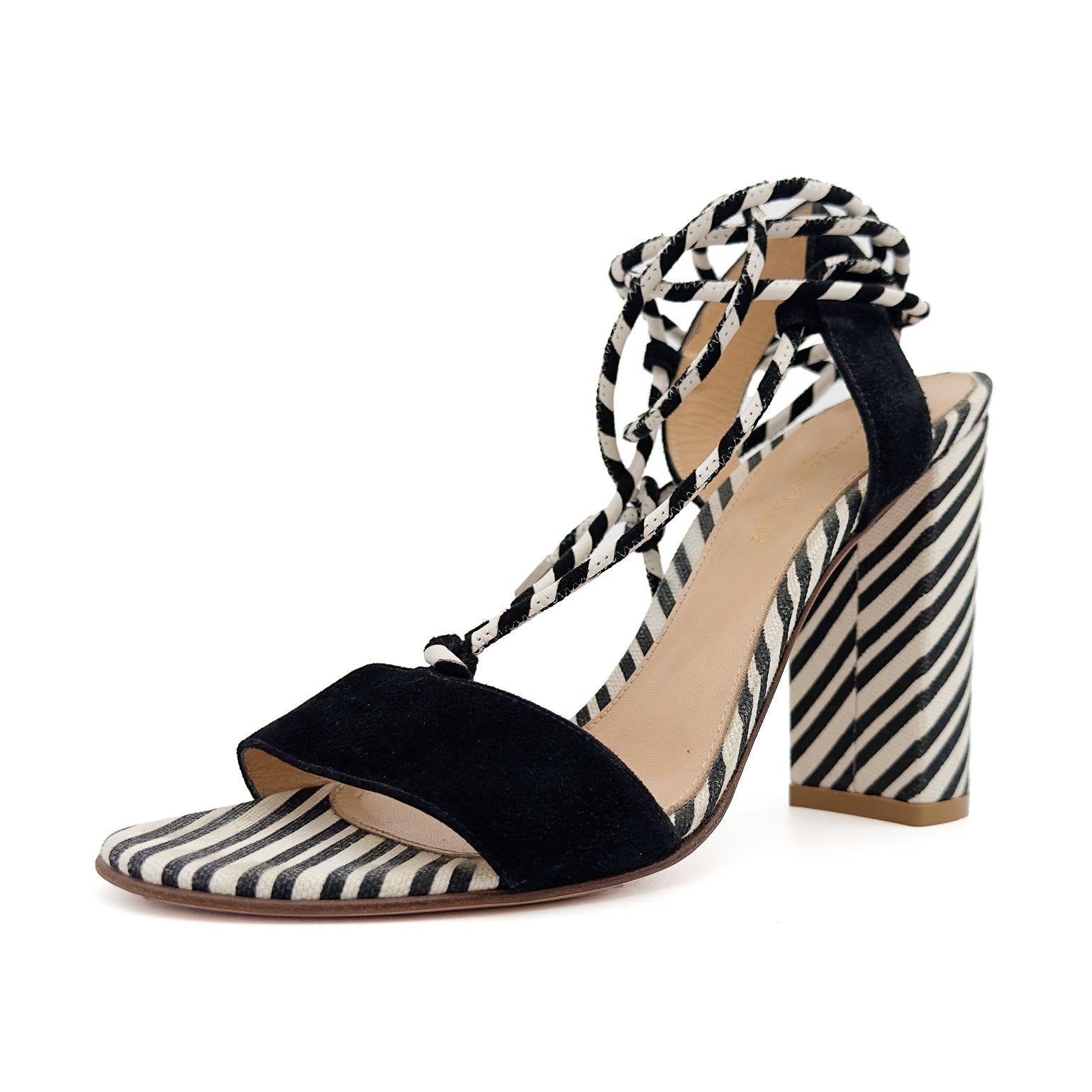 Striped Strappy Sandal - Gianvitto Rossi - MISHMASH
