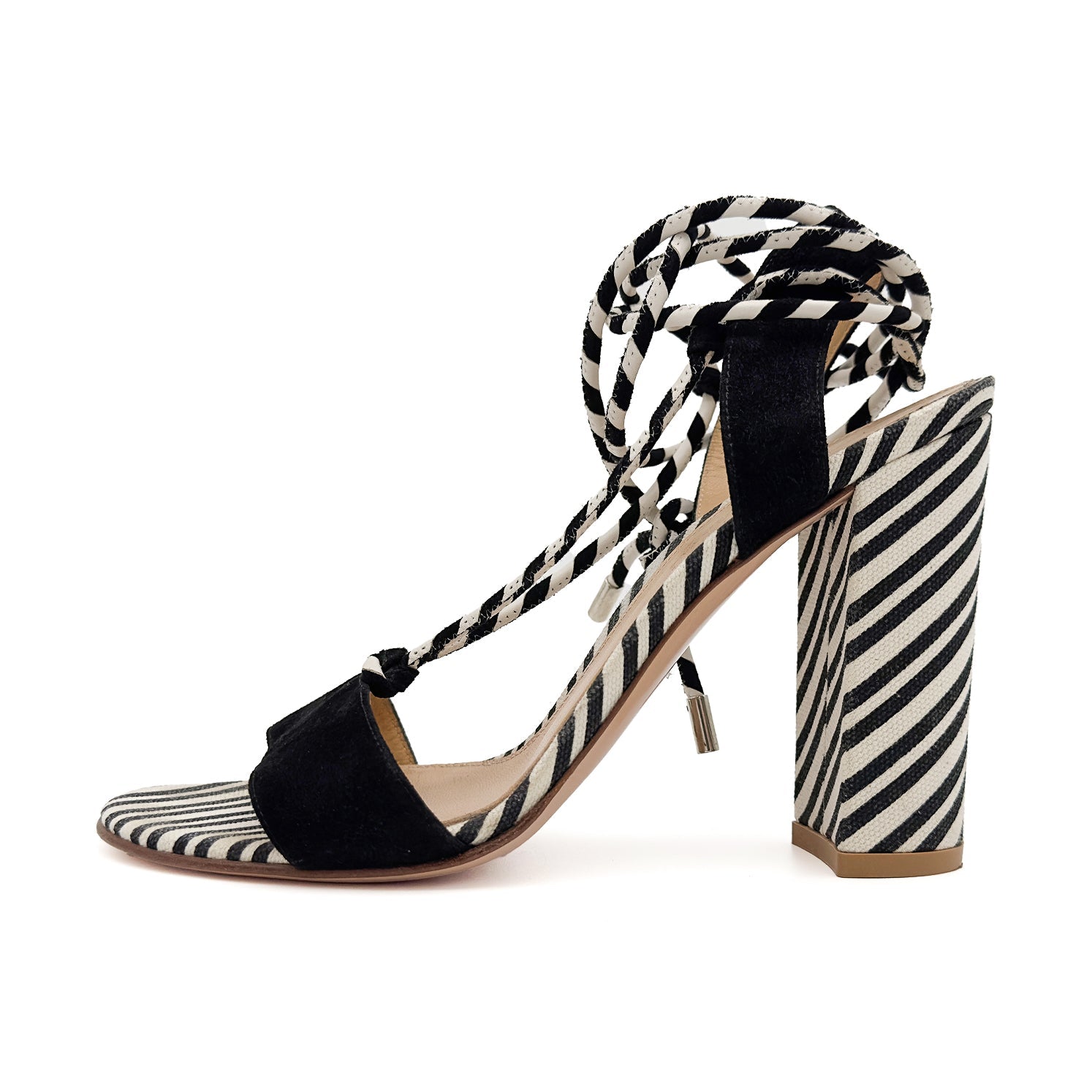 Striped Strappy Sandal - Gianvitto Rossi - MISHMASH