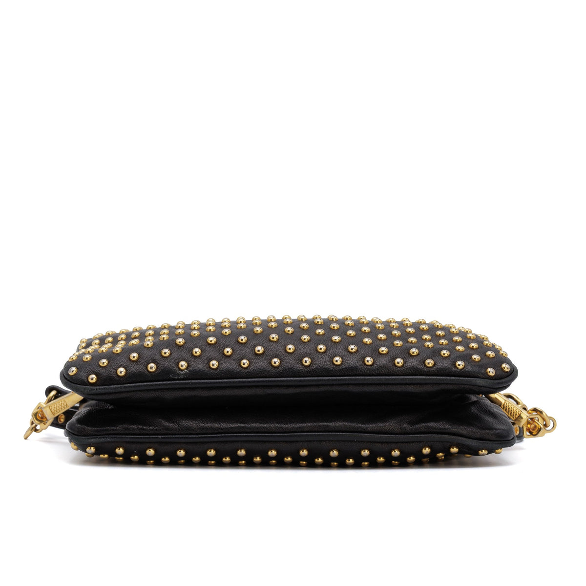 Studded Leather Zipper - MIU MIU - MISHMASH