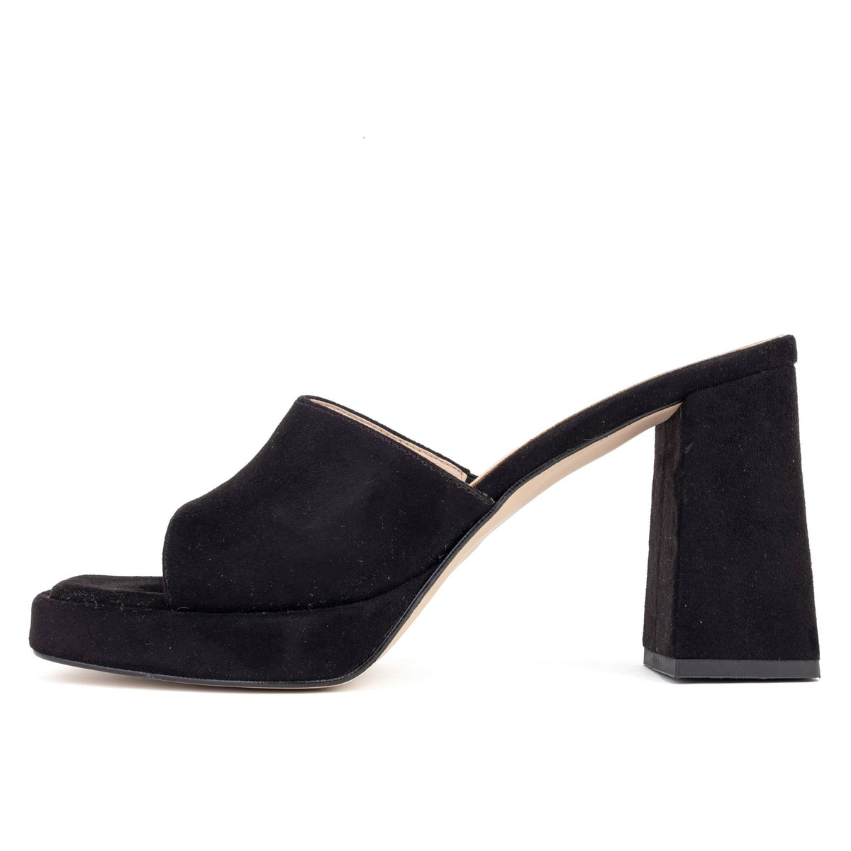 Suede Block-Heel - PREGUNTA - MISHMASH