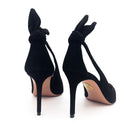 Suede Bow Accents Slingback Pumps - Aquazzura Dress - MISHMASH