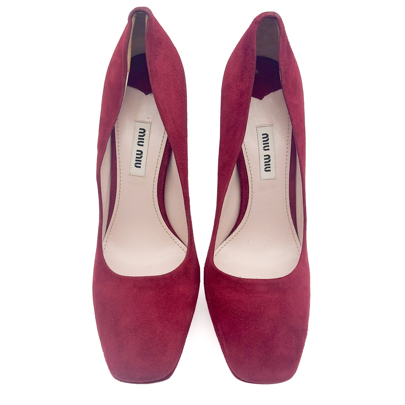 Suede Round Toe Pumps - miu miu - MISHMASH