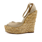 Suede Wedge Sandals - Gucci - MISHMASH