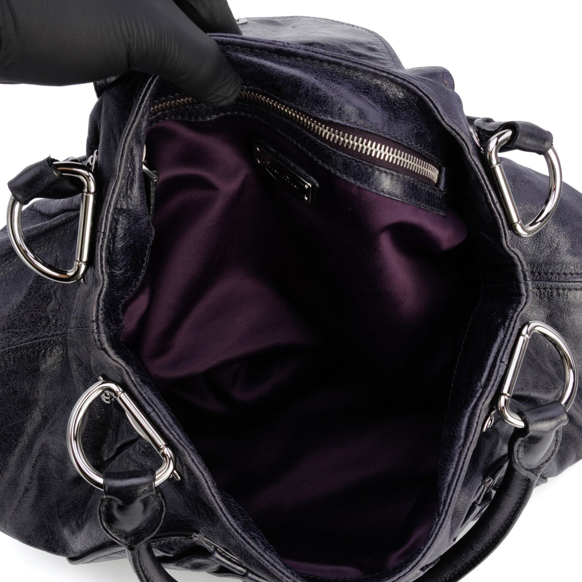 Vitello Lux Gathered Hobo - MIU MIU - MISHMASH